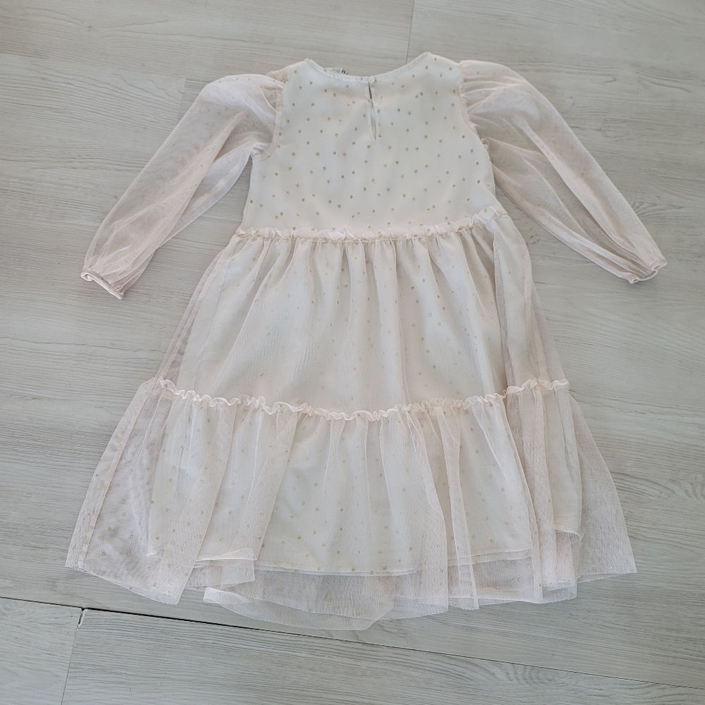 H & M Girls Polka Dot Long Sleeve Dress Size 6 - Picture 13 of 14